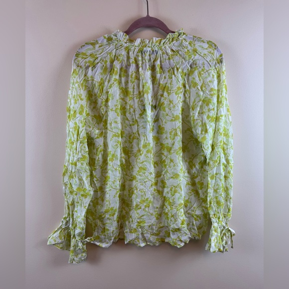 Anthropologie Aureta Sheer Printed Blouse - Picture 3 of 5